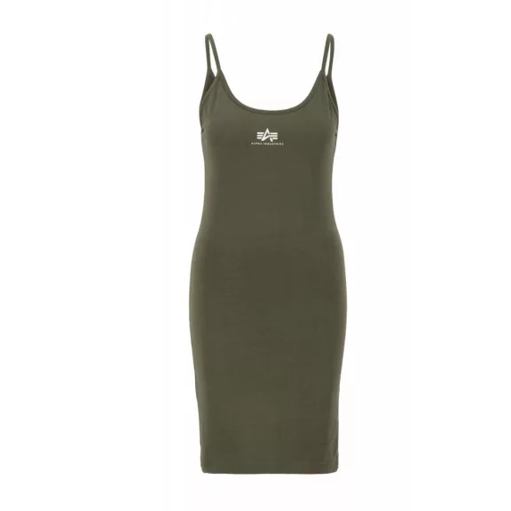 Basic Dress Small Logo Woman - dark olive Basic Dress Small Logo Woman - dark olive
