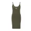 Basic Dress Small Logo Woman - dark olive