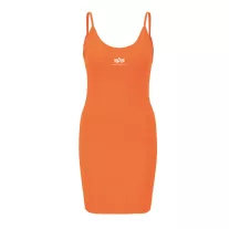 Basic Dress Small Logo Woman - atomic red