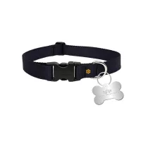 Basic Dog-Tag Collar - black