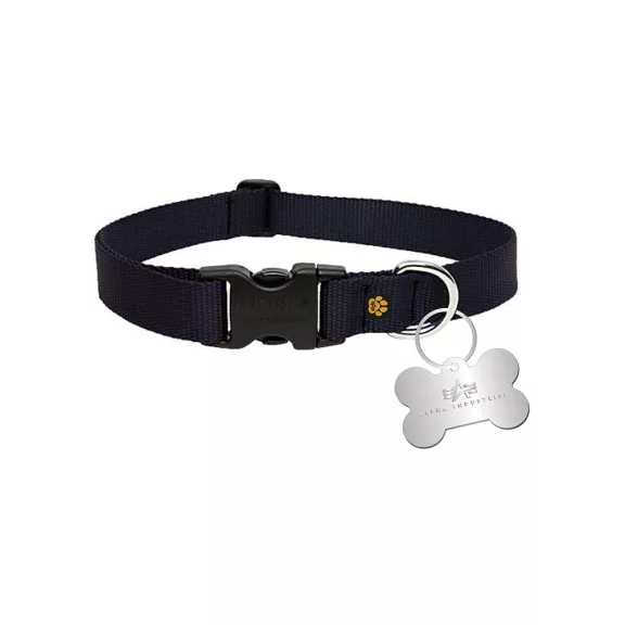 Basic Dog-Tag Collar - black Basic Dog-Tag Collar - black