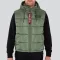 Hooded Puffer Vest FD - sage green