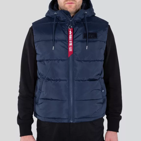 Hooded Puffer Vest FD - replica blue Hooded Puffer Vest FD - replica blue