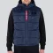 Hooded Puffer Vest FD - replica blue