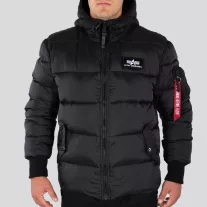 Hooded Puffer Alpha FD - black
