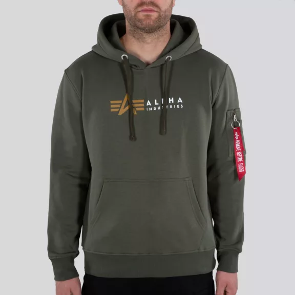 Alpha Label Hoody - dark olive Alpha Label Hoody - dark olive
