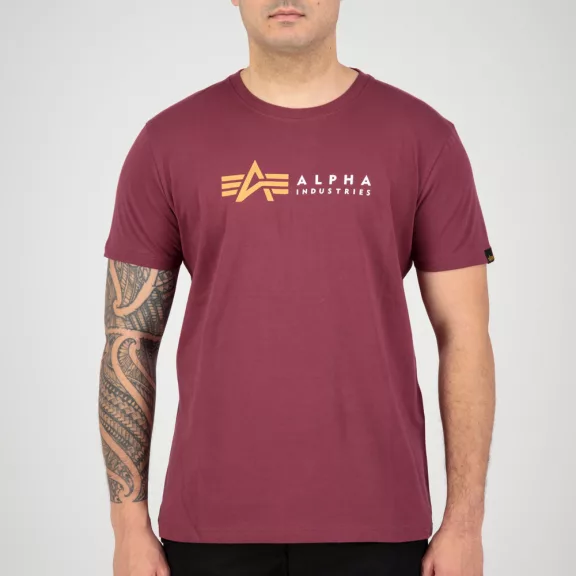 Alpha Label T - burgundy Alpha Label T - burgundy