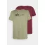 Alpha Label T 2 Pak - olive/burgundy