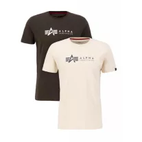 Alpha Label T 2 Pak - black olive/jet stream white