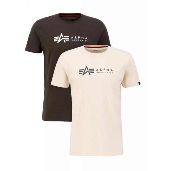 Alpha Label T 2 Pak - black olive/jet stream white Alpha Label T 2 Pak - black olive/jet stream white