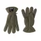 Label Fleece Gloves - dark olive