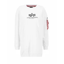 Basic Long Sweater OS Woman - white