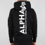 Back Print Zip Hoody - black