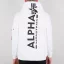 Back Print Zip Hoody - white