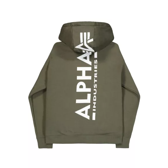 Back Print Zip Hoodie - dark olive Back Print Zip Hoodie - dark olive