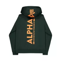 Back Print Zip Hoodie - dark petrol