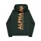 Back Print Zip Hoodie - dark petrol