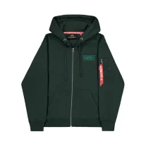 Back Print Zip Hoodie - dark petrol