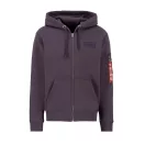Back Print Zip Hoody - plum Back Print Zip Hoody - plum
