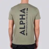 Backprint T - olive/black