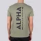 Backprint T - olive/black
