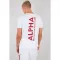 Backprint T - white/red