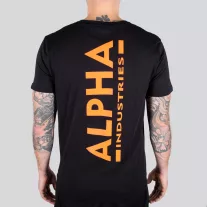 Backprint T Reflective Print - black/reflective orange