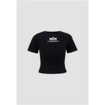 Knotted Crop T Woman - black