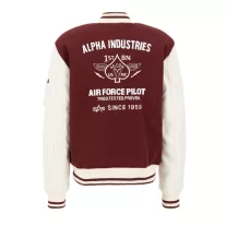 Varsity Air Force Jacket - burgundy
