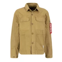 Color Block Overshirt - khaki