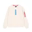 Alpha Reflective Print Sweater - vintage white