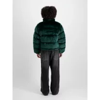 Fur Puffer Wmn - force green