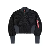 Waisted MA-1 Bomber Jacket Women - black