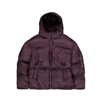 Cloud Puffer Bomber Winter Jacket - plum