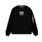 Satin Logo Sweater - black