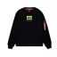 Satin Logo Sweater - black