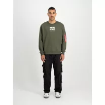 Satin Logo Sweater - dark olive