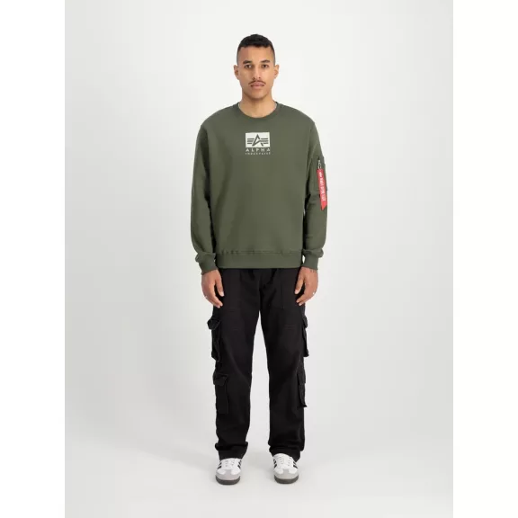 Satin Logo Sweater - dark olive Satin Logo Sweater - dark olive