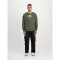 Satin Logo Sweater - dark olive