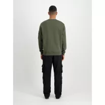 Satin Logo Sweater - dark olive