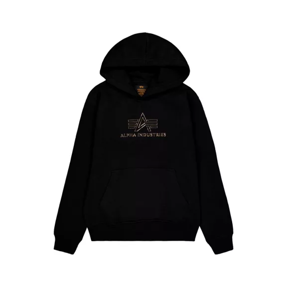 Basic Big Logo TPU Hoodie - black/shiny gold Basic Big Logo TPU Hoodie - black/shiny gold
