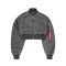 MA-1 Vintage Cropped Light Bomber Jacket Women - vingate grey