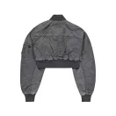 MA-1 Vintage Cropped Light Bomber Jacket Women - vingate grey MA-1 Vintage Cropped Light Bomber Jacket Women - vingate grey