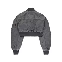   MA-1 Vintage Cropped Light Bomber Jacket Women - vingate grey
