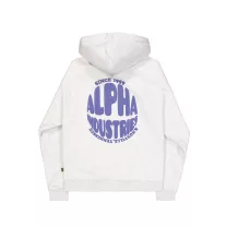 Logo Back Print Hoodie Women - pastel grey melange