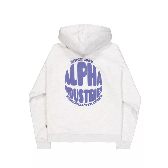 Logo Back Print Hoodie Women - pastel grey melange Logo Back Print Hoodie Women - pastel grey melange