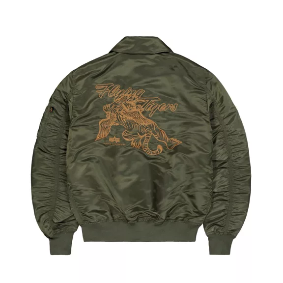 Flying Tigers CWU Bomber Jacket - dark olive Flying Tigers CWU Bomber Jacket - dark olive