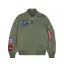 MA-1 TT Flying Tigers Bomber Jacket - sage green