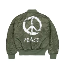 MA-1 Peace Bomber Jacket - sage green