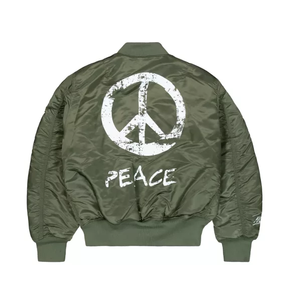 MA-1 Peace Bomber Jacket - sage green MA-1 Peace Bomber Jacket - sage green
